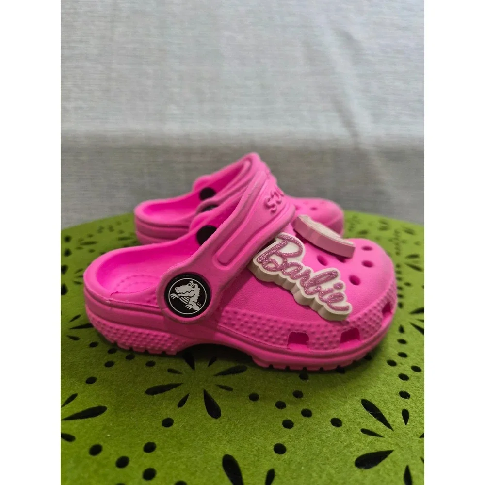 Crocs Barbie Classic Clog Girls 5 Sandal Electric Pink Comfort Slip On Slingback